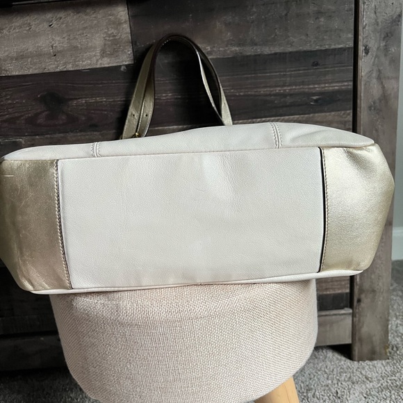 Coach cream/white metallic gold Gallery Lurex - Picture 4 of 12